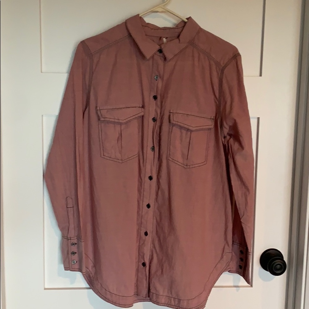 Pink Free People shirt, size Medium